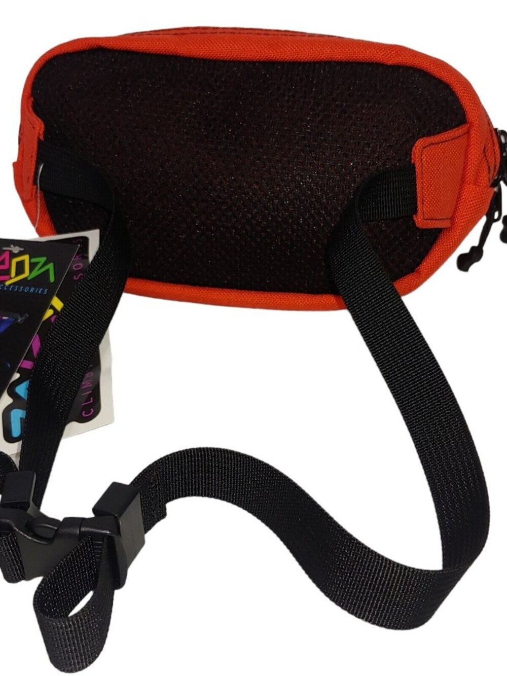Neon Climbing Co Fanny Pack Hip Sack Small Orange Gray Green Adjustable 8x5" New - Picture 2 of 8